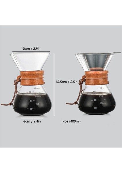 Kahve Makinesi Üzerine Dökün 14OZ Paslanmaz Çelik Filtreli (Yurt Dışından)