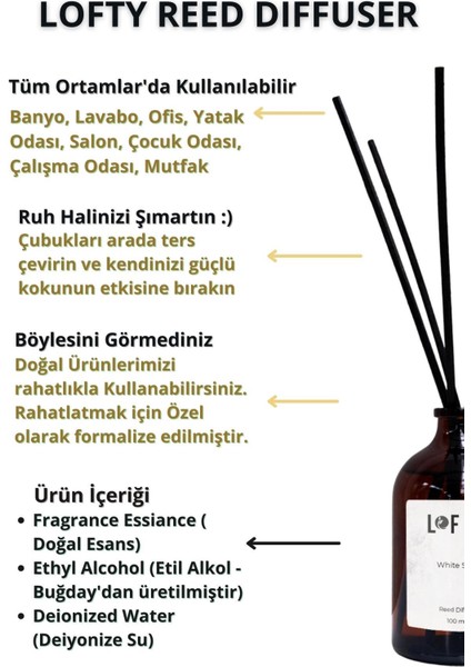 Pudra Bambu Çubuklu Oda Kokusu 100 ml