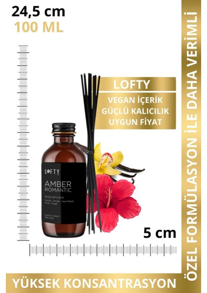 Amber Romantik Bambu Çubuklu Oda Kokusu 100 ml