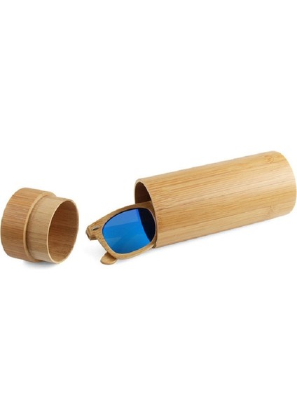 Bamboo Cylinder Glasses Case Bamboo Wooden Sunglasses Case (Primary Color Bamboo) (Yurt Dışından) fırsatları
