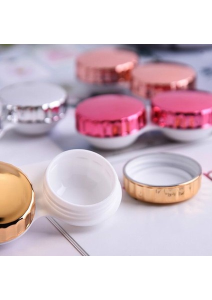 Taşınabilir Güzlik Lens Bakımı Çift Kutu Kontakt Lens Kılıfı (Silver) (Yurt Dışından) modelleri