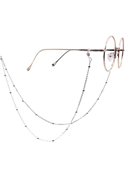 Moda Basit Inci Gözlük Zinciri (Silver) (Yurt Dışından)