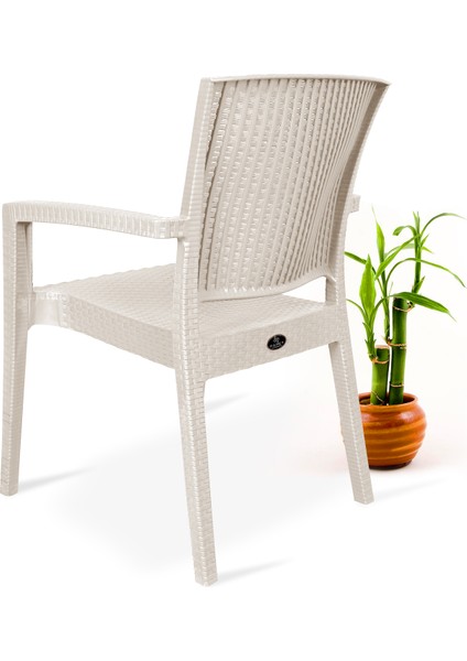 Zeugma Pro 90 x 150 cm Rattan Bahçe Balkon Masa Takımı 6 Kişilik Camsız Set