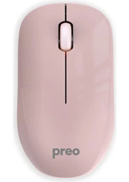 Ergonomik Pastel Kablosuz Sessiz Mouse Pembe M19