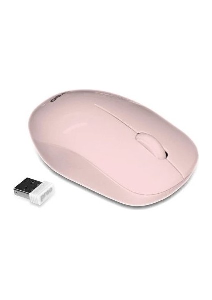 Ergonomik Pastel Kablosuz Sessiz Mouse Pembe M19