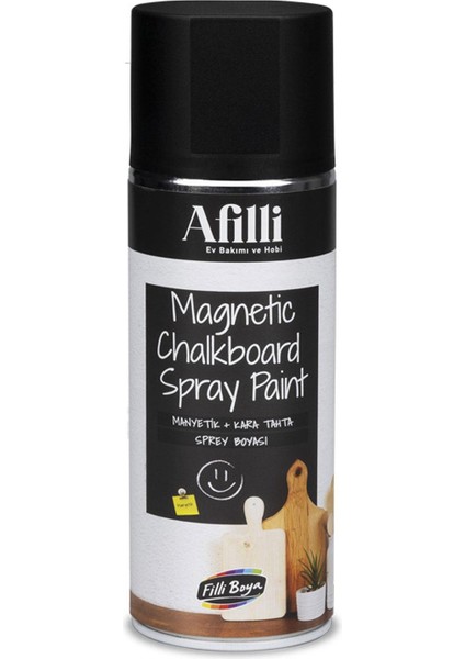 Afilli Sprey Kara Tahta Boyası 400 ml Manyetik Sprey Boya