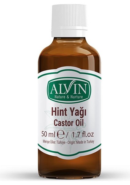 Hint Yağı (Castor Oil), Soğuk Sıkım, %100 Saf ve Doğal, 50 ml