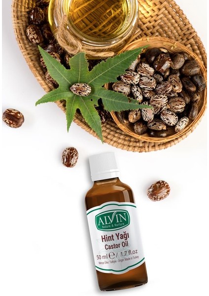 Hint Yağı (Castor Oil), Soğuk Sıkım, %100 Saf ve Doğal, 50 ml