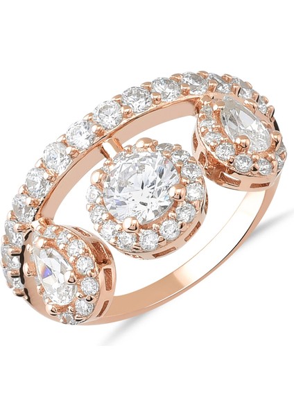Preciosa Zirconia Taşlı Gümüş Fantazi Yüzük YZG.397