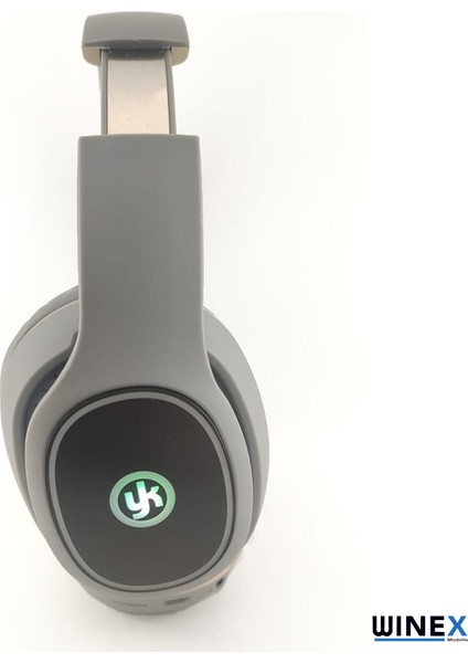 Yk LED Kulak Üstü Bluetooth Kulaklık Gri