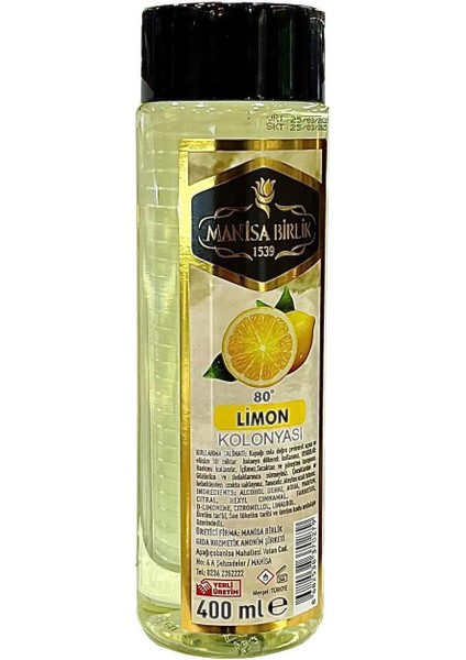 Limon Kolonyası 400 ml 80 C°