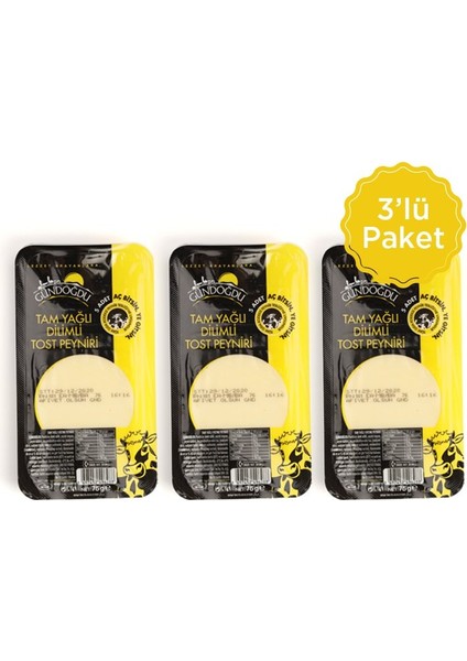 Dilimli Tost Peyniri 75 gr 3'lü