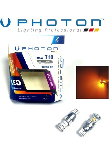 Photon PH7028NA Turuncu T10 LED Park Ampulü W5W fiyatları