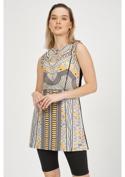 Çiçek Desenli Sıfır Kol Yarı Kapalı Mayo fiyatları