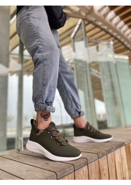 XON1601 Bağcıklı Rahat Yüksek Taban Haki Kamuflaj Casual Erkek Spor Ayakkabı fiyatları