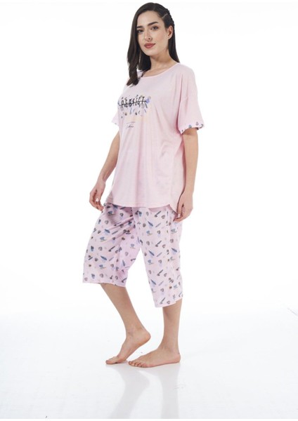 22071 Kadın Viskon Kısa Kollu Kaprili Pijama Takım fiyatları