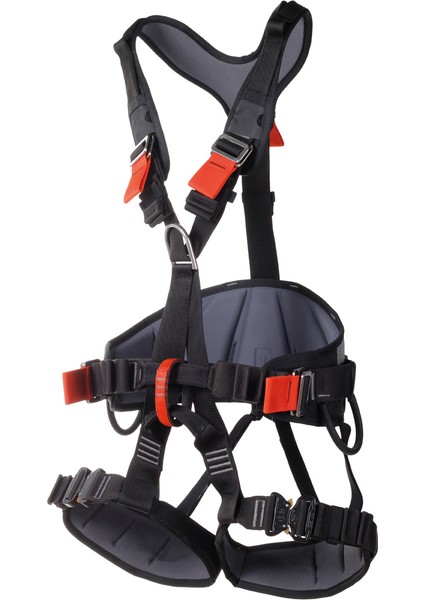 Seamaster 3D Stainless Steel Full Body Harness Endüstriyel Black-Red