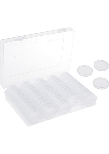 Bozu Para Kapsülleri Depolama Tutucu Kılıfı Koleksiyon İçin 100 Adet 25 mm. (Yurt Dışından)