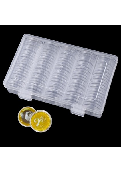 Bozu Para Kapsülleri Depolama Tutucu Kılıfı Koleksiyon İçin 100 Adet 25 mm. (Yurt Dışından)