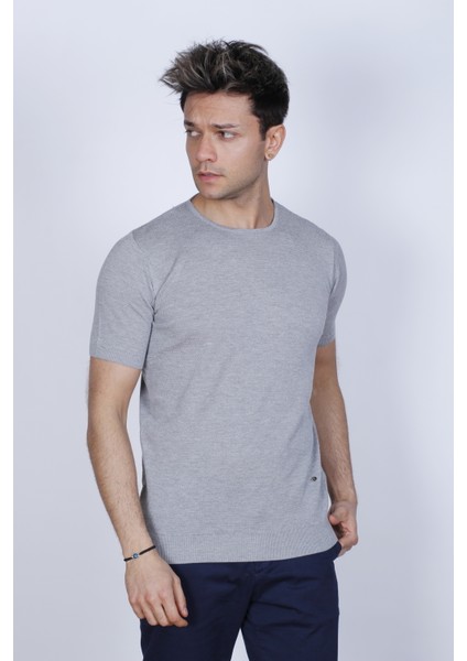 Bisiklet Yaka Kısa Kollu Pamuk Kazak fiyatları