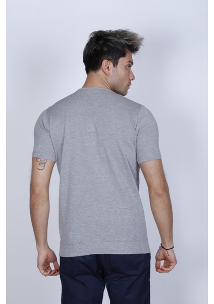 Bisiklet Yaka Kısa Kollu Pamuk Kazak fırsatları