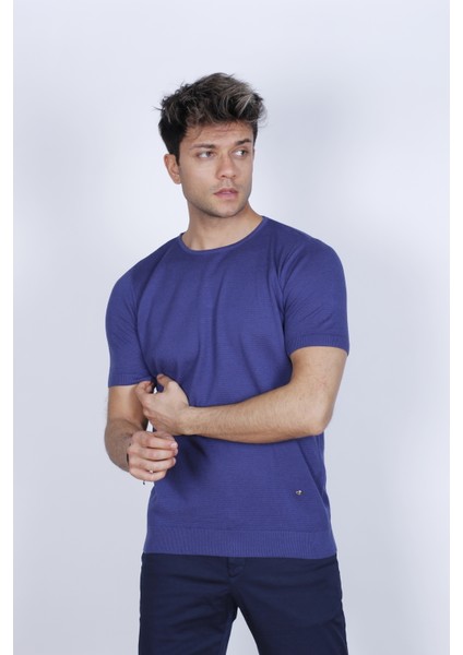 Bisiklet Yaka Kısa Kollu Pamuk Kazak fiyatları