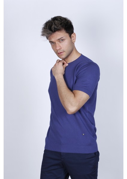 Bisiklet Yaka Kısa Kollu Pamuk Kazak modelleri