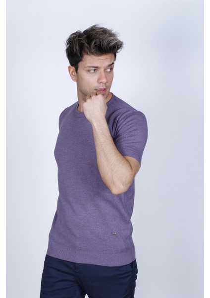 Bisiklet Yaka Kısa Kollu Pamuk Kazak fiyatları