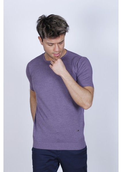 Bisiklet Yaka Kısa Kollu Pamuk Kazak modelleri