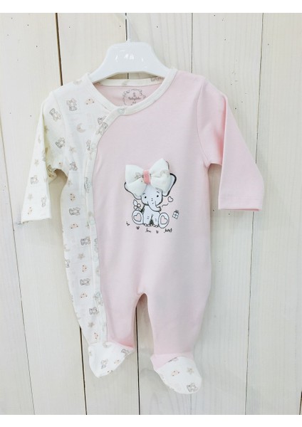 Kız Bebek Yandan Çıtçıtlı Ayaklı Tulum