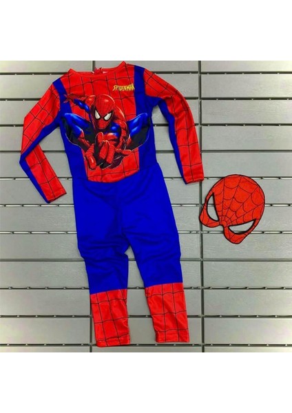 Erkek Çocuk Marvel Spider-Man Kostümü Yeni Örümcek Adam Kostüm Maskeli