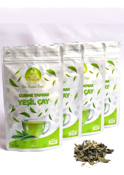 4 Kutu 50 Gram Gurme Yaprak Yeşil Çay