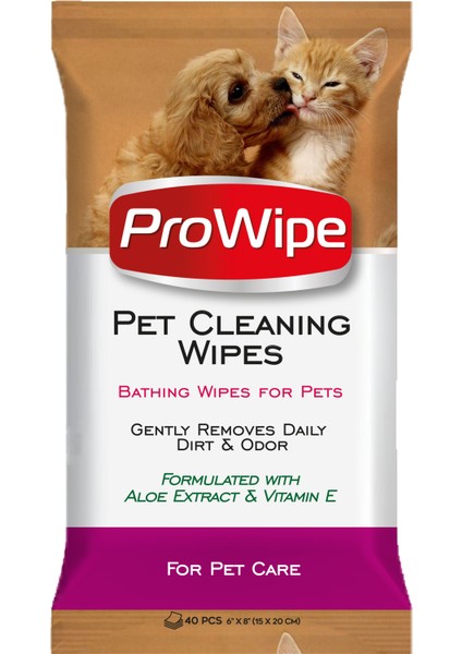 Pet Wipes Evcil Hayvanlar Için Temizlik Mendilleri 3X40 (120 Adet)
