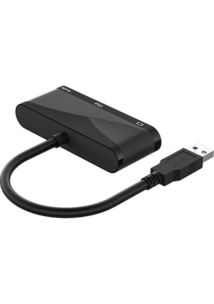 USB 3.0 - HDMI VGA Adaptörü HDMI ve VGA Sync Çıkışı 1080 P Hd Masaüstü Pc Siyah İçin (Yurt Dışından)