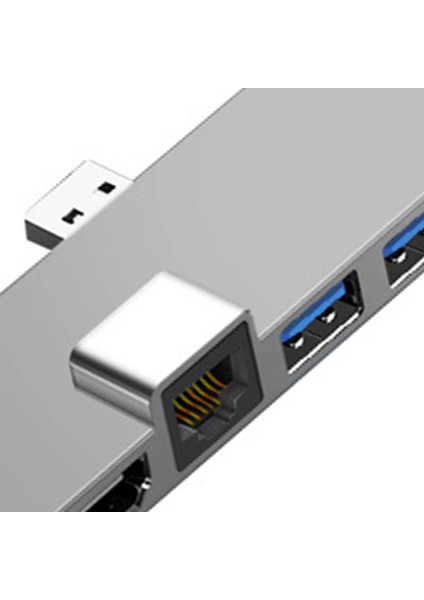 Yerleştirme Istasyonu HDMI Usb3.1 Dönüştürücü Splitter Yüzey Pro İçin 4/5/6 Gümüş (Yurt Dışından)