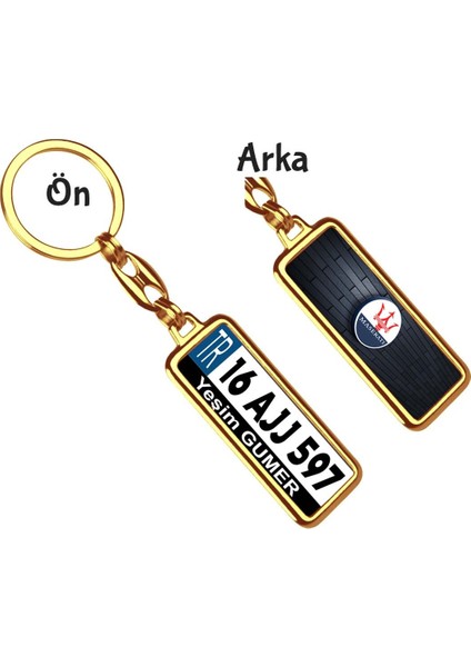 Kişiye Özel Maserati Logo Tema Plaka Anahtarlık