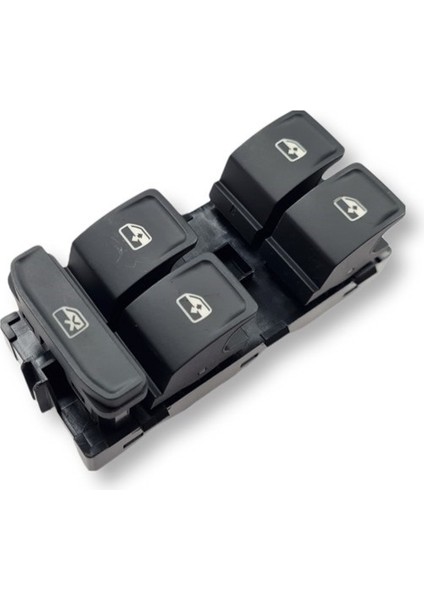 Audi A1 2019-2022 Ön Sol Cam Düğme Tuş Takımı Dörtlü (Kırmızı Aydınlatma) 5G0959857F