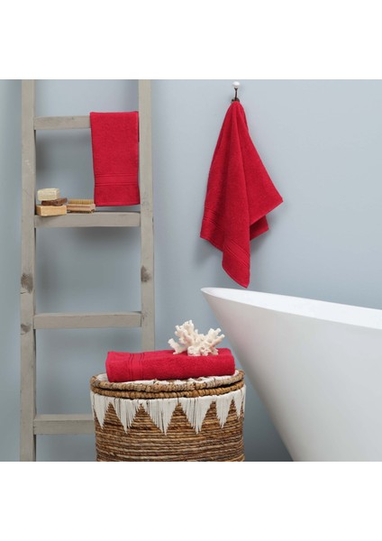 Daily Soft %100 Pamuk Banyo Havlusu 70x140 cm Kırmızı