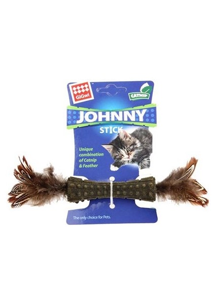 Johnny Stick Doğal Çift Taraflı Tüylü Kedi Oyuncağı