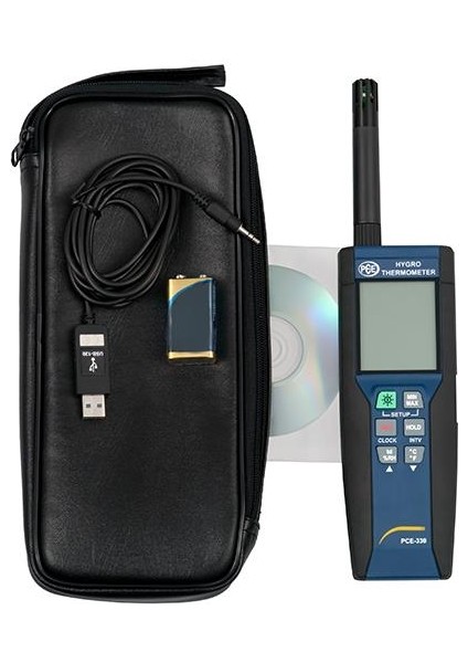 PCE-330 Datalogger'li Higrometre. Sıcaklık, Nem ve Çiğ Noktası Ölçümü