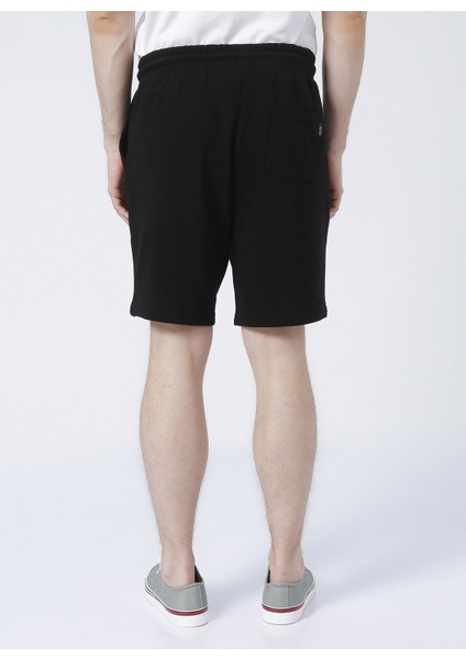 22024737_Onsboyner Yüksek Bel Rahat Kalıp Düz Siyah Erkek Sweat Şort fırsatları