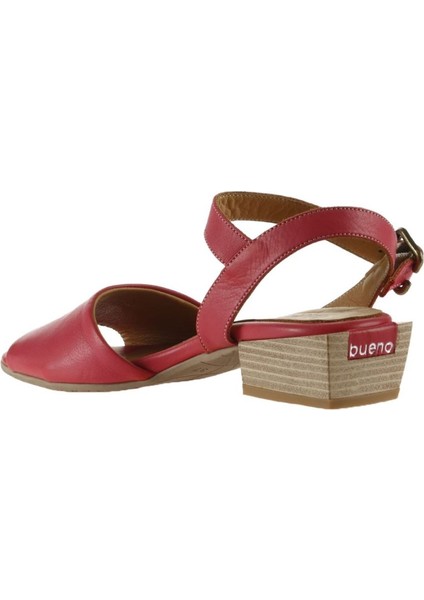 Bueno Shoes Fuşya Deri Kadın Topuklu Sandalet