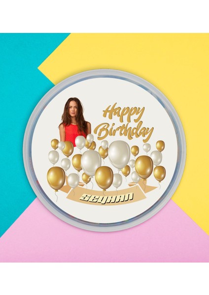 Kişiye Özel Isimli Fotoğraflı Doğum Günü Tasarımlı Dev Boy Haribo Minis Kovası (10GX100ADET) Model 24