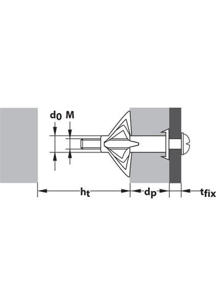 - Acrobat M4 x 38 Metal Boşluk Dübeli ( 50 Adet )