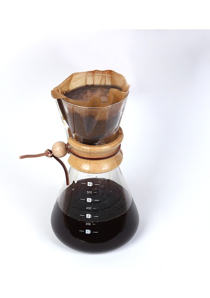 Chemex 600 ml 4 Cup Ahşap Tutacaklı