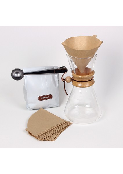 Chemex 600 ml 4 Cup Ahşap Tutacaklı