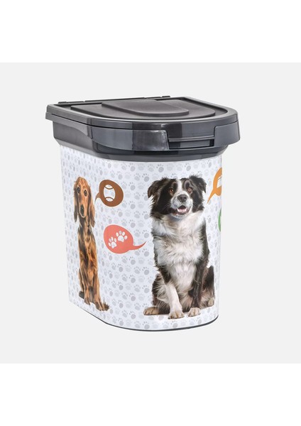 Köpek Mama Saklama Kabı Kahve