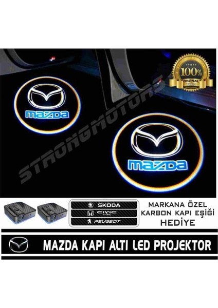 Mazda Araçlar Için Pilli Yapıştırmalı Kapı Altı LED Hayalet Logo fiyatları
