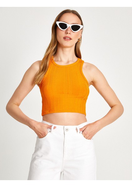 Koton Crop Atlet Halter Yaka