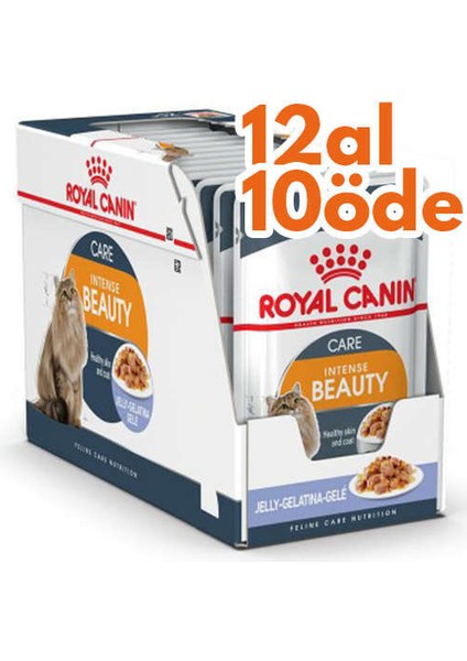 Pouch Jelly Intense Beauty Kedi Maması 85 gr - Box - 12 Al 10 Öde